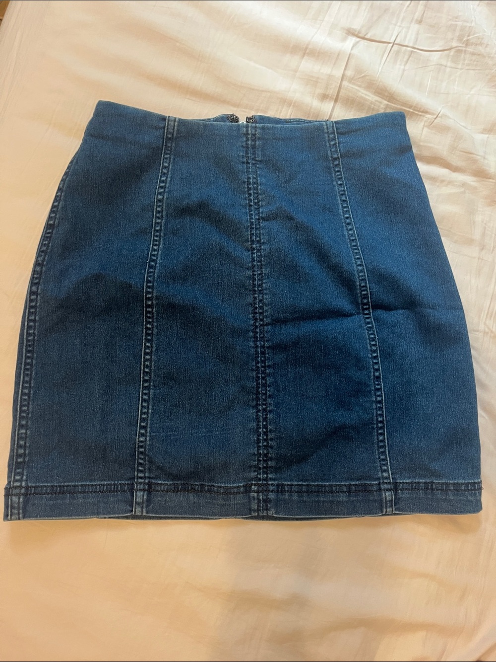 Free People Dark Blue Denim Mini Skirt